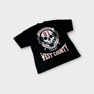 Support 81 West County Shirt mit Totenkopf