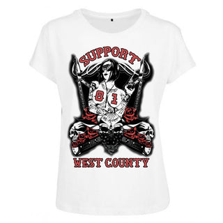 Support 81 West County Damen Shirt mit Print